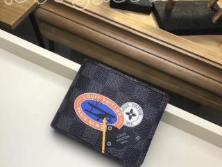 N64439 ルイヴィトン ダミエ･グラフィット 財布 スーパーコピー 「LOUIS VUITTON」 ポルトフォイユ・ミュルティプル LVリーグ ヴィトン メンズ 二つ折り財布 