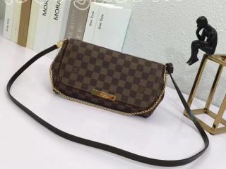 N41129 ルイヴィトン ダミエ・エベヌ バッグ コピー 「LOUIS VUITTON」 フェイボリット MM ヴィトン ダミエ・エベヌ レディース チェーンショルダーバッグ