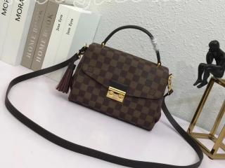 N53000 ルイヴィトン ダミエ・エベヌ バッグ コピー 「LOUIS VUITTON」 2017AW クロワゼット CROISETTE ショルダーバッグ 2WAY 2色展開