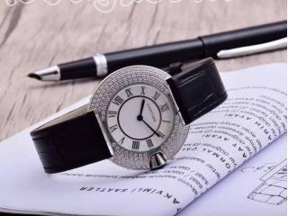 女性用 腕時計 カルティエ時計 クオーツ 電波時計 白色文字盤 白色時計のバンド腕時計
