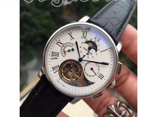 カルティエ腕時計 白色文字盤 黒時計のバンド腕時計 銀色金属クオーツ時計