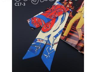 バッグチャーム 細スカーフ ツイリースカーフ 多機能スカーフ 母の日ギフト 長方形 レトロ 女性 大流行　多色選択