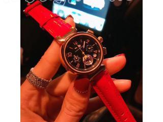 ルイヴィトン時計 電池式 レディース腕時計 革ベルト時計