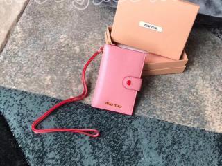 5MV017_2BC3_F0028 ミュウミュウ 財布 スーパーコピー MIUMIU マドラス レザー レディース 二つ折り財布 4色可選択 ピンク