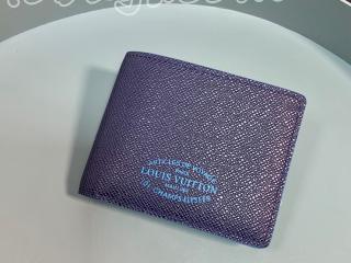 M30381 ルイヴィトン タイガ 財布 コピー 「LOUIS VUITTON」 ポルトフォイユ・ミュルティプル メンズ 二つ折り財布 2色可選択 ブルーマリーヌ