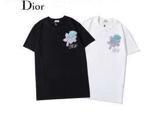 メンズ用  女性用トップス　ディオール Dior ロゴ入半袖Tシャツ 白い黒を選択可