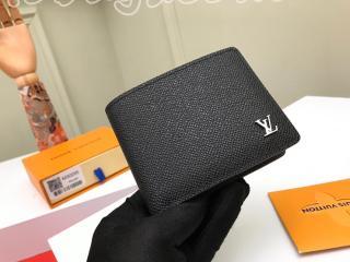M30295 ルイヴィトン タイガ 財布 コピー 「LOUIS VUITTON」 ポルトフォイユ・ミュルティプル メンズ 二つ折り財布 2色可選択 ブラック