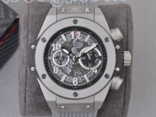 HUBLOT腕時計 BIG BANG時計 ウブロアナログ時計 UNICO 45ｍｍ メンズ用時計　[文字盤]黒色　[ケース]シルバー