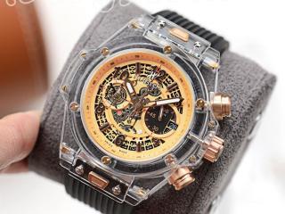Hublot ロンドン刺青再生版腕時計 幅45mm トップオーダームーブメント ウブロ時計　[文字盤]ゴルード　[ケース]黒色 ZG工場