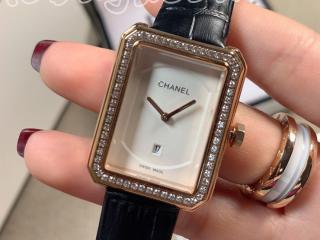 CHANEL電子時計 アナログ腕時計 ダイヤモンドBOY FRIEND(ボーイフレンド)幅34mm厚さ26mm[文字盤]白い色