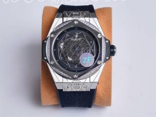Hublot腕時計 BIG BANG自動巻き時計 415.NX.1112.VR.MXM16 ウブロ時計 幅45ｍｍ [文字盤]黑[ケース]シルバー [ベルト]黑