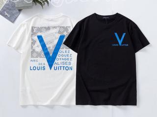 2020年ルイヴィトン新作 Tシャツ【レディース・メンズ用】LOUIS VUITTON 半袖シャツ 黒/白い色選択可