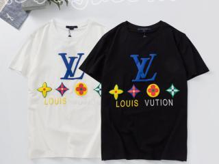 ルイヴィトン新作 Tシャツ【レディース・メンズ用】 2020年 LOUIS VUITTON 半袖シャツ 黒/白い色選択可