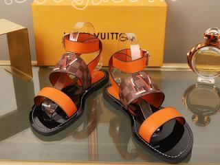 ルイヴィトンサンダル 2020年春夏新作 女性靴 フラットシューズ サイズ:225-245 オレンジ色
