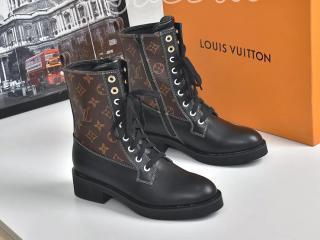 ルイヴィトン ブーツ モノグラム 女性靴 LOUIS VUITTONハイクラスの靴 ひも靴 サイズ:225-245