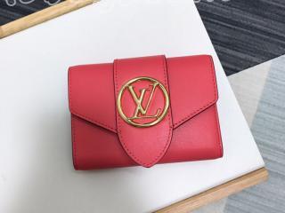 M69177 ルイヴィトン 財布 コピー 「LOUIS VUITTON」 LV PONT COMPACT WALLET (ポルトフォイユ・LV ポンヌフ コンパクト) レディース 三つ折り財布 3色可選択 ピンク